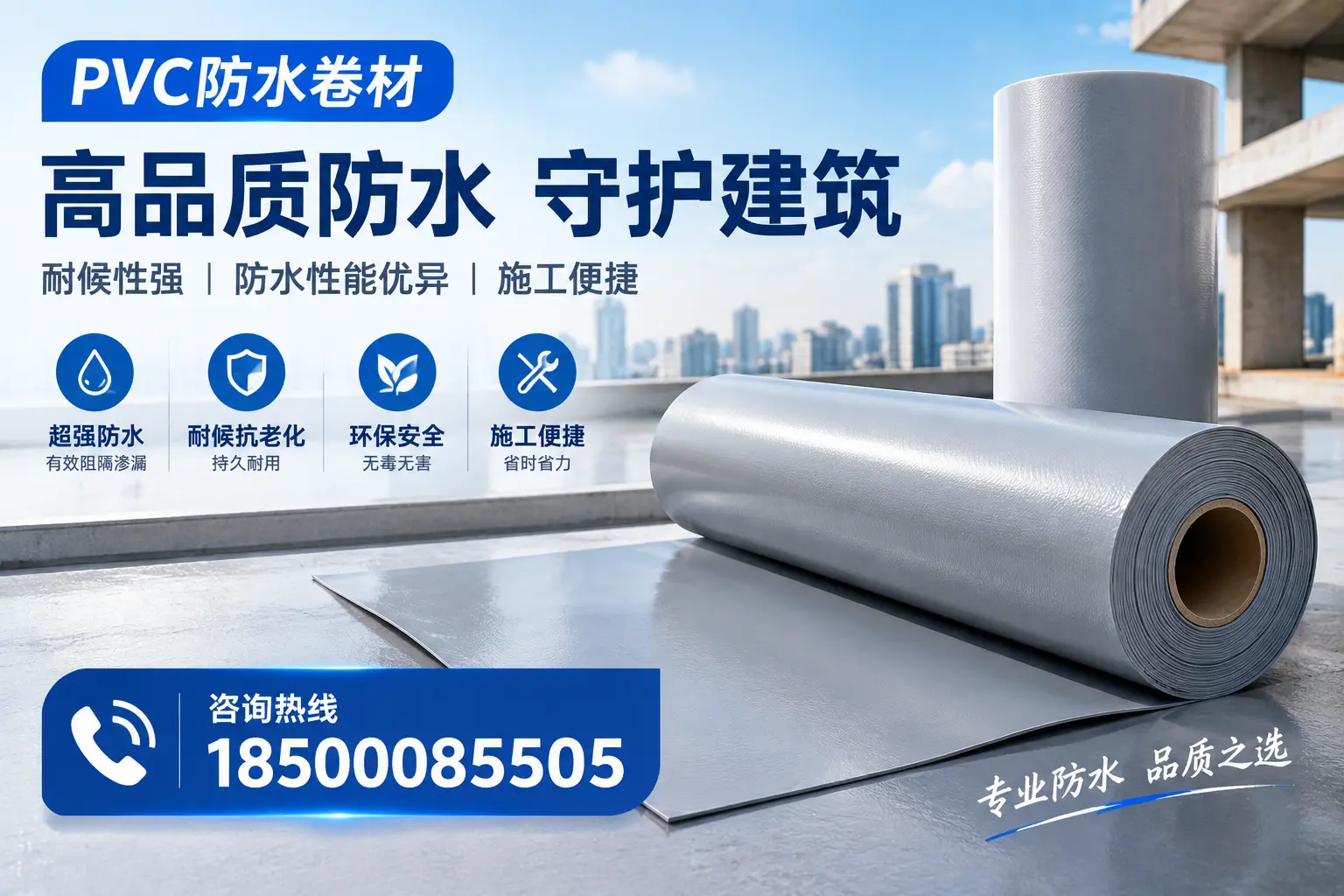 PVC防水卷材的防水效果评测，适合开封的科学依据